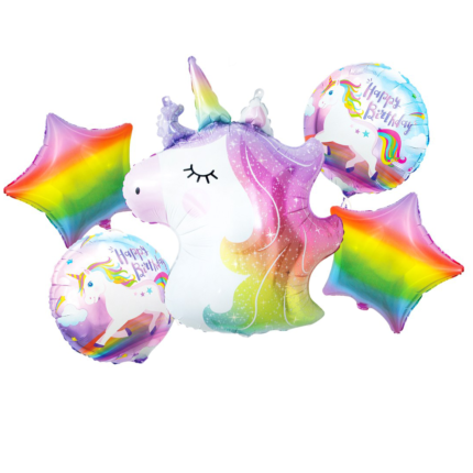 Õhupallid ükssarv (5 tk/pk)