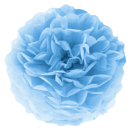 Peodekoratsioon paberist pall helesinine 25cm