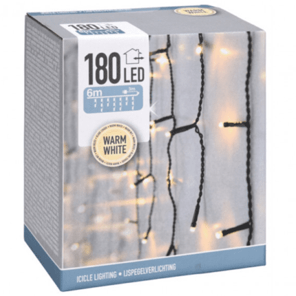 LED valguskardin soe valge 180LED 6m IP44