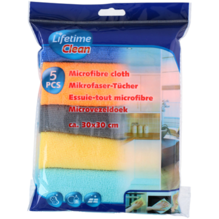 Mikrofiiber lapid 30x50cm (5 tk/pk)