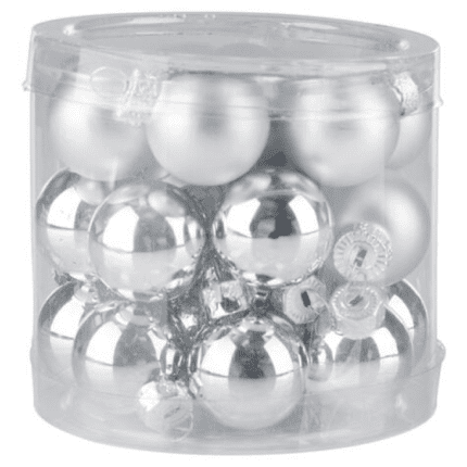 Kuuseehted hõbedane 2,5cm (24 tk/pk)