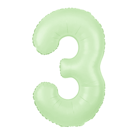 Õhupall number 3 matt roheline 100cm