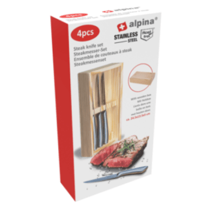 Alpina kööginoad puidust karbis (4 tk/pk)