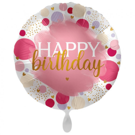 Õhupall Happy Birthday roosa 43cm