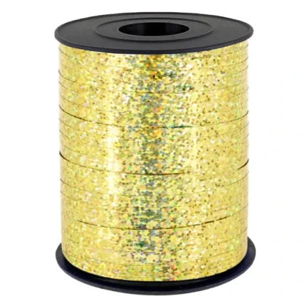 Pakkepael holograafiline kuldne 5mm (rullis 225m)