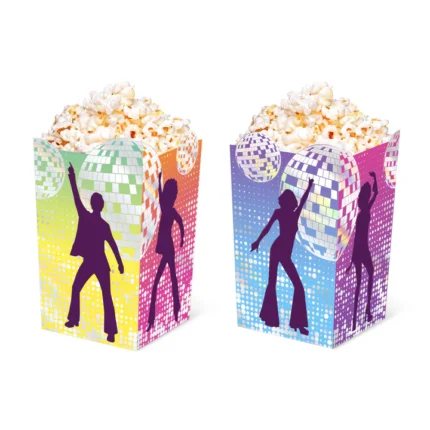Popkornitopsid Retro Disco 8,5x13,5cm (6 tk/pk)