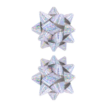 Kinkelips sädelev hõbedane 7,5cm (2 tk/pk)