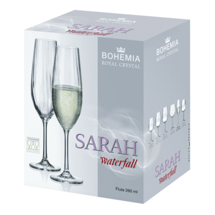 Bohemia šampanjapokaalid Sarah Waterfall 260ml (6 tk/pk)