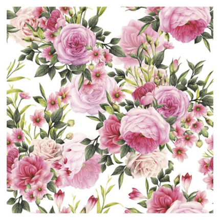Salvrätikud lilleline 33x33cm (20 tk/pk)