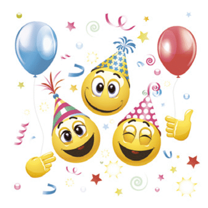 Salvrätikud emotikon 33x33cm (20 tk/pk)