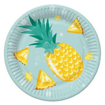 Peotaldrikud eksootilised puuviljad 18cm (8 tk/pk)