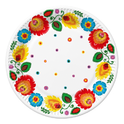 Peotaldrikud värvilised lilled 18cm (8 tk/pk)