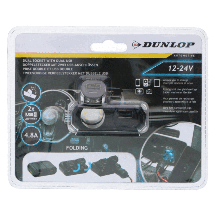 Dunlop autolaadija 12-24V 4,8A