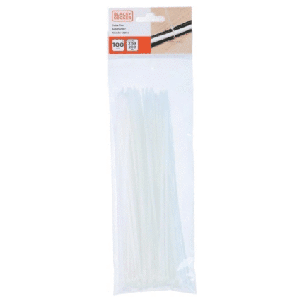 Black+Decker kaablisidemed 2,5x200mm (100 tk/pk)