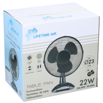 Lifetime Air lauaventilaator must 22cm 22W
