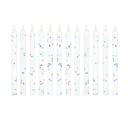 Tordiküünlad valge täpiline 7cm (12 tk/pk)