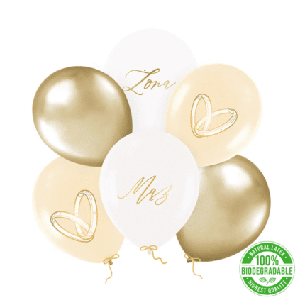 Õhupallid Mr&Mrs 30cm (6 tk/pk)