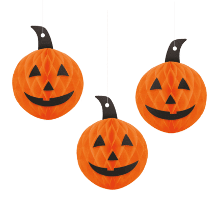 Halloweeni riputatavad dekoratsioonid kõrvits 10x12cm (3 tk/pk)
