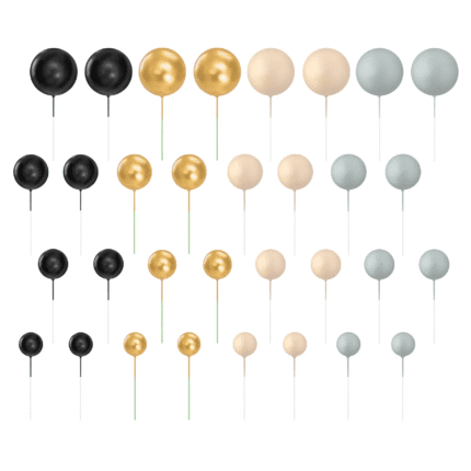 Tordikaunistused must-kuldne (32 tk/pk)