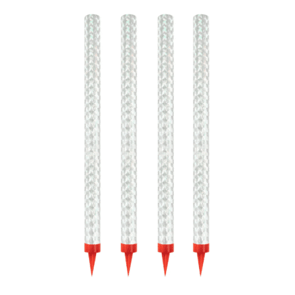 Tordivulkaanid hõbedane 80s 25cm (4 tk/pk)