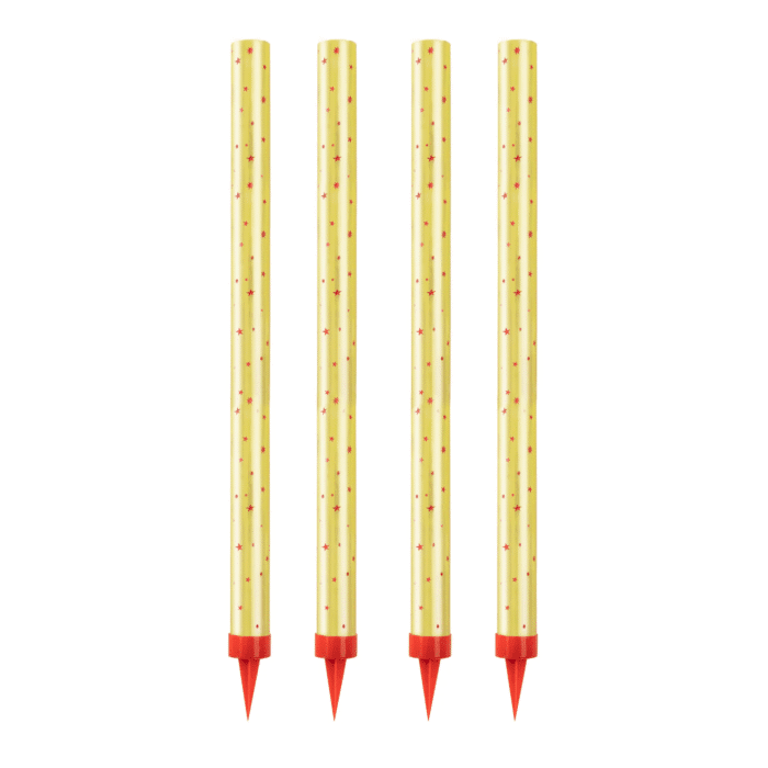Tordivulkaanid kuldne 80s 25cm (4 tk/pk) - Image 1