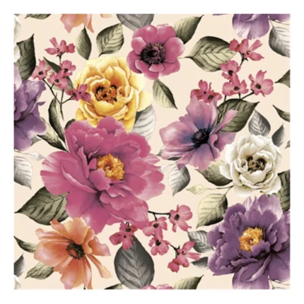 Salvrätikud lilleline 33x33cm (20 tk/pk)