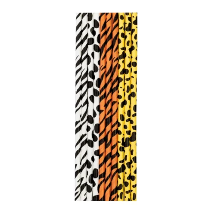Joogikõrred loomamuster 19,5cm (10 tk/pk)