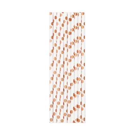 Peokõrred triibuline roosakuld 19,5cm (10 tk/pk)