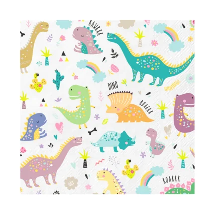 Salvrätikud dinosaurus 33x33cm (10 tk/pk)