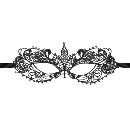 Karnevali mask Swan Queen must 19x8cm