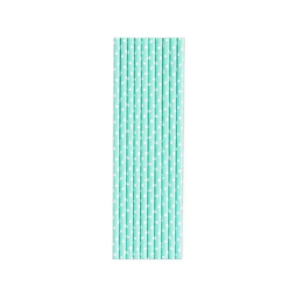 Joogikõrred mummuline helesinine-valge 19,5cm (10 tk/pk)