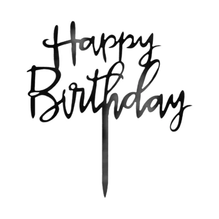 Tordikaunistus must Happy Birthday