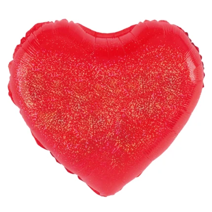 Õhupall süda punane sädelev 45cm