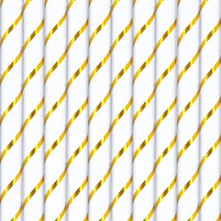 Peokõrred triibuline valge-kuldne 19,5cm (10 tk/pk)