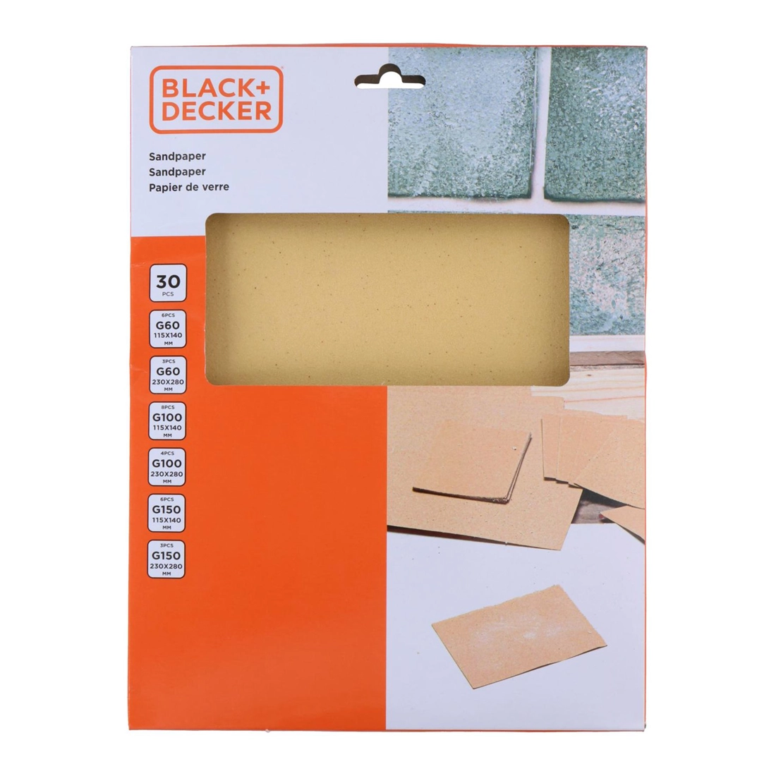 8711252238784-1.webp Black+Decker liivapaber (30 tk/pk) - Image 1