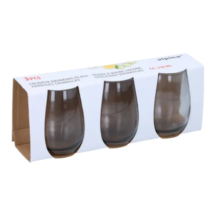 Alpina joogiklaasid hall 350ml (3 tk/pk)