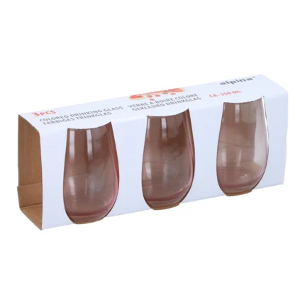 Alpina joogiklaasid roosa 350ml (3 tk/pk)