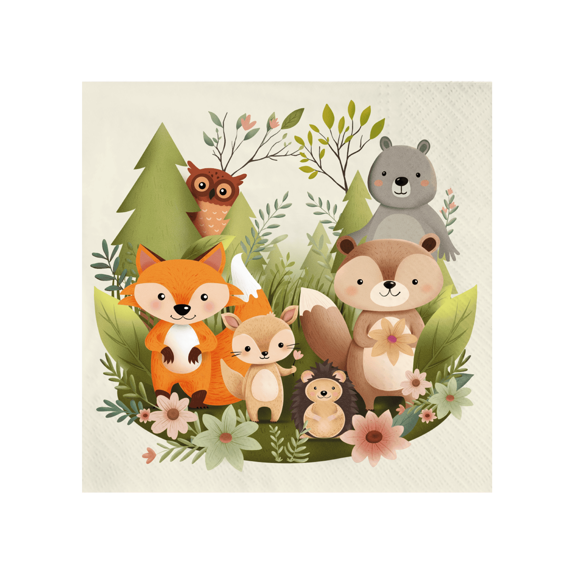 149713_P.png Salvrätikud metsloomad 33x33cm (10 tk/pk) - Pilt 1