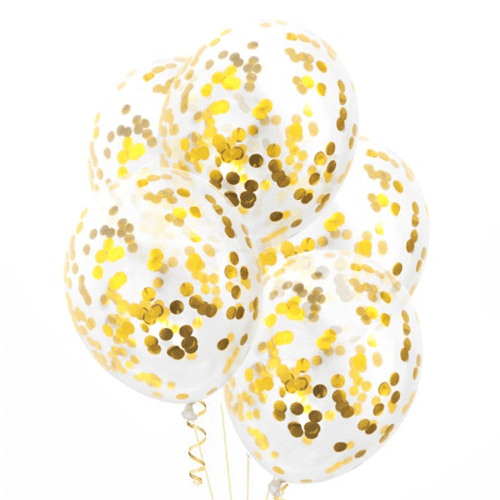 30_45706ea3-84ce-4378-9334-cc8bf698e0f4.png Õhupall kuldne konfettidega 30cm (4 tk/pk) - Pilt 1