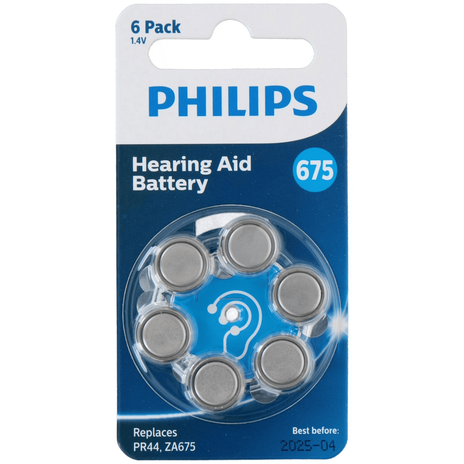 4895229106291-1.png Philips kuuldeaparaadi patareid PR44/ZA675 (6 tk/pk) - Pilt 1