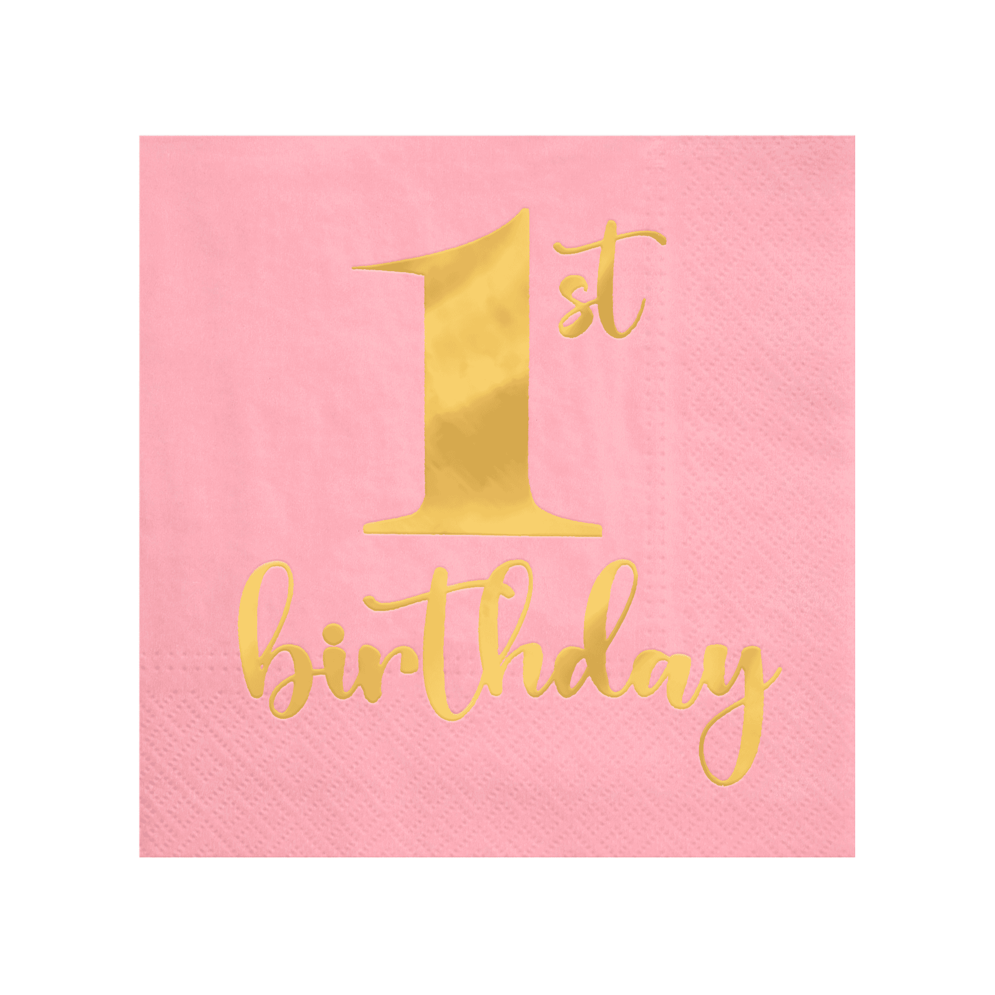 511478_P_1382d82f-542a-455a-96c9-7a9a6e24c78f.png Salvrätikud 1st Birthday roosa 33x33cm (10 tk/pk) - Pilt 1