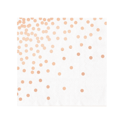 Salvrätikud täpiline valge-vanaroosa 33x33cm (10 tk/pk)