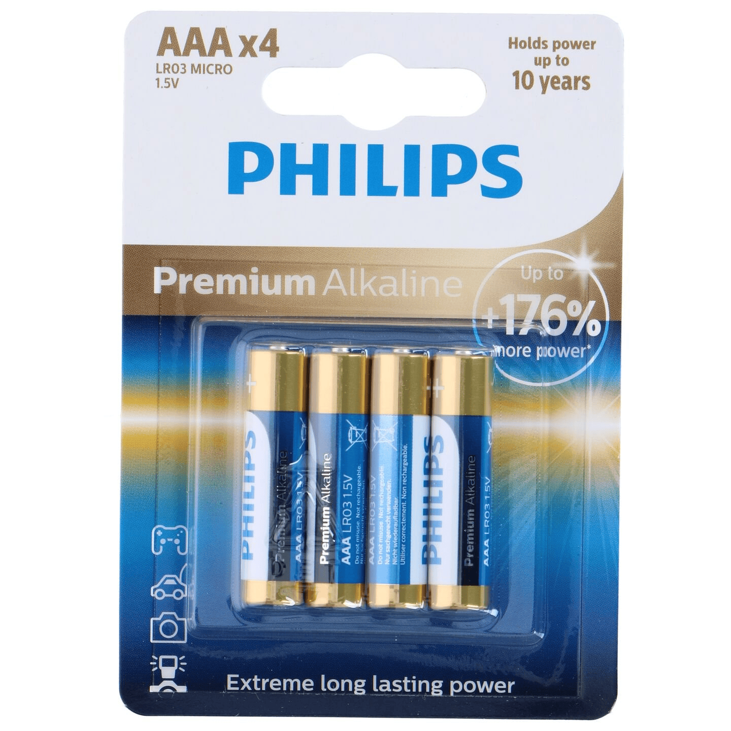 6959033840821-1.png Philips patareid Premium Alkaline AAA (4 tk/pk) - Pilt 1