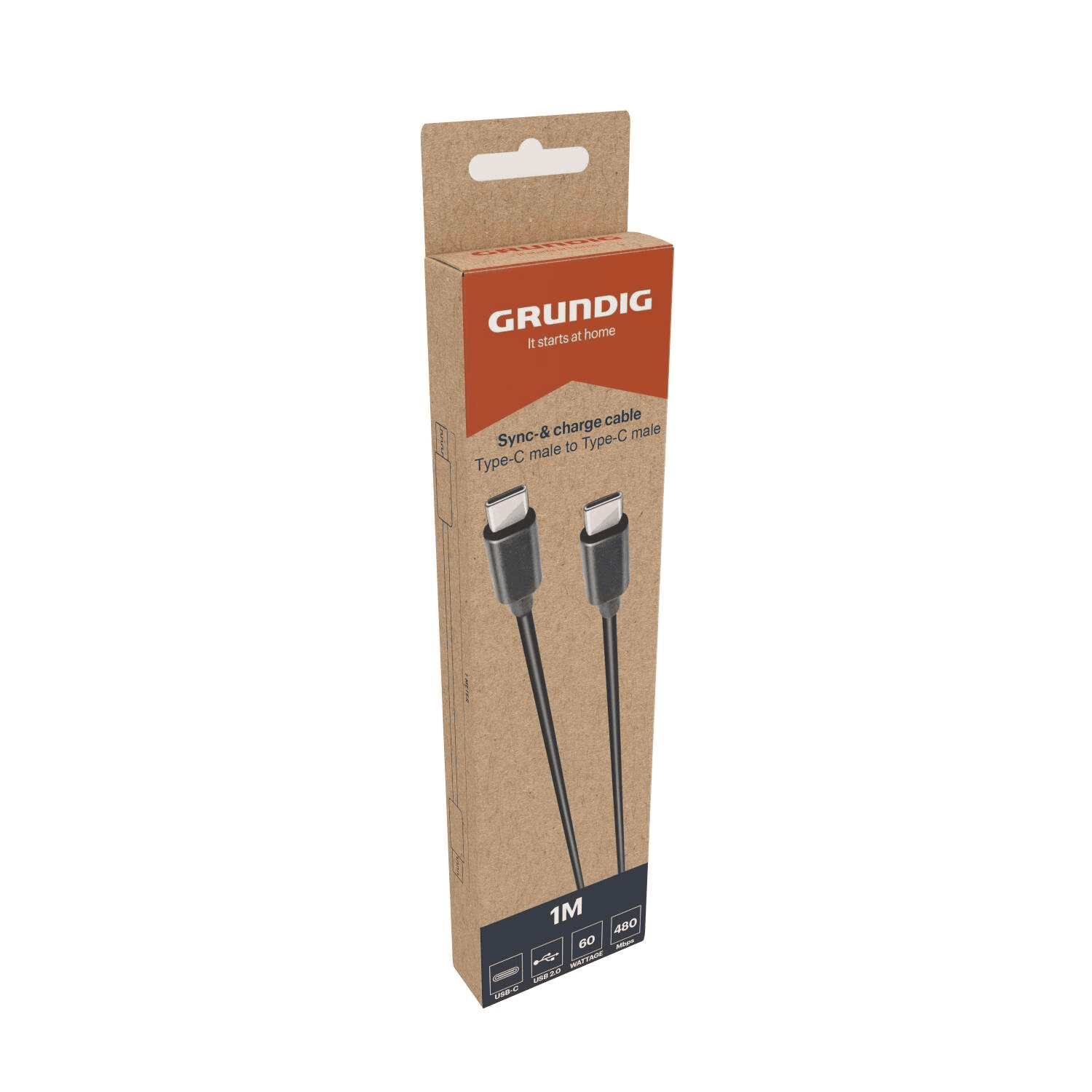 8711252007380-1.png Grundig laadija kaabel Type-C 1m - Pilt 1