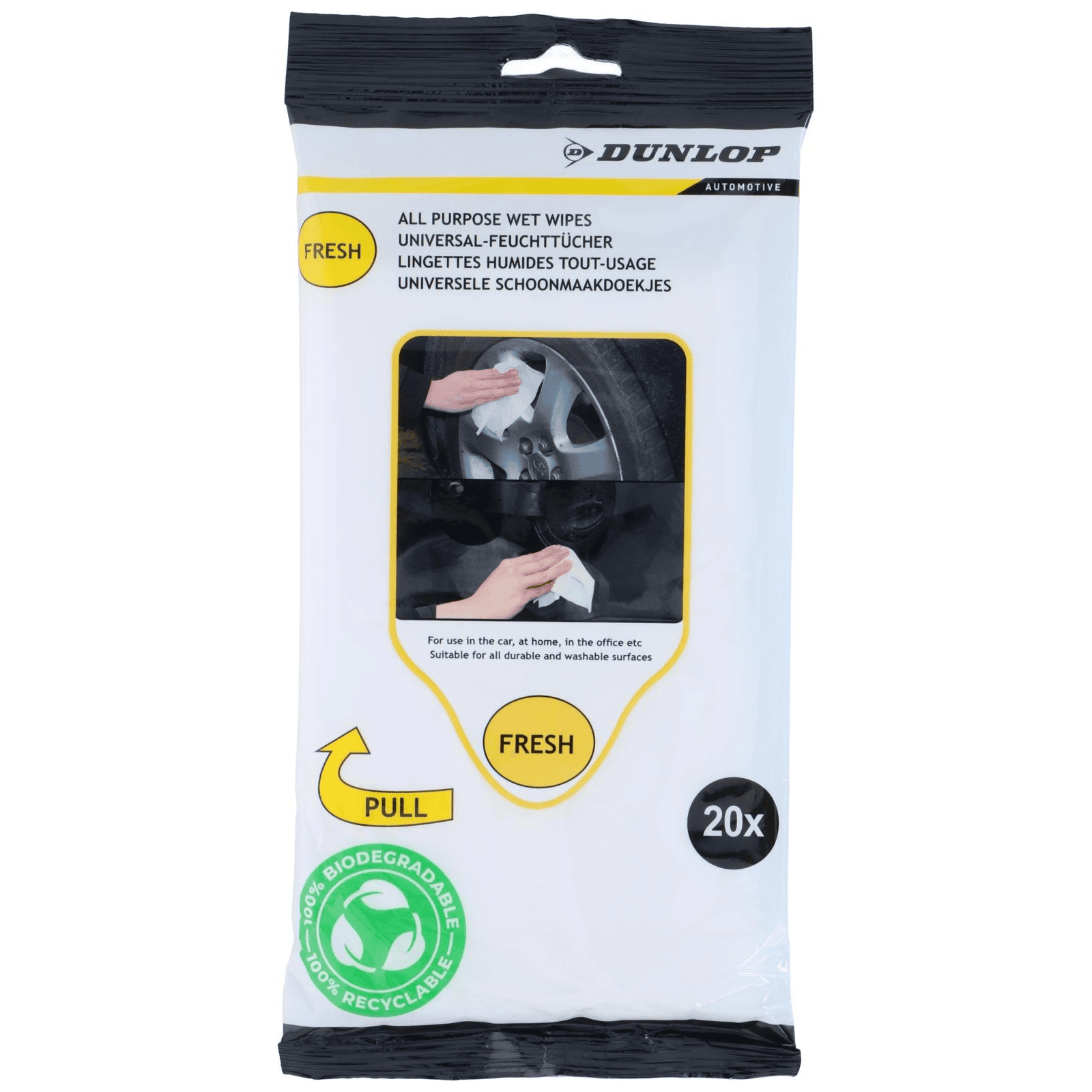 8711252233093-1.png Dunlop niisked puhastuslapid (20 tk/pk) - Pilt 1