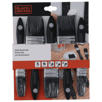 Black+Decker värvpintslite komplekt (5 tk/pk)
