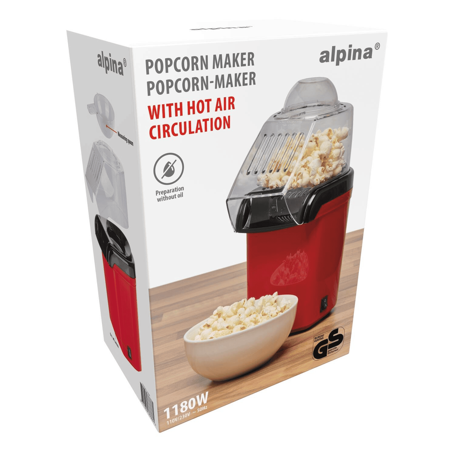 8711252333861-1.png Alpina popkornimasin 27x19x12cm - Pilt 1