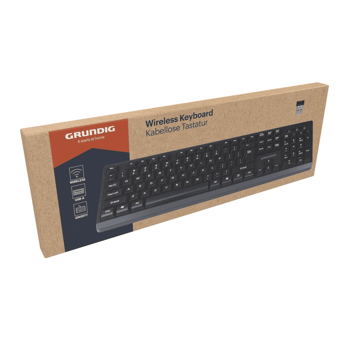 8711252356402-1.png Grundig juhtmevaba arvutiklaviatuur - Pilt 1