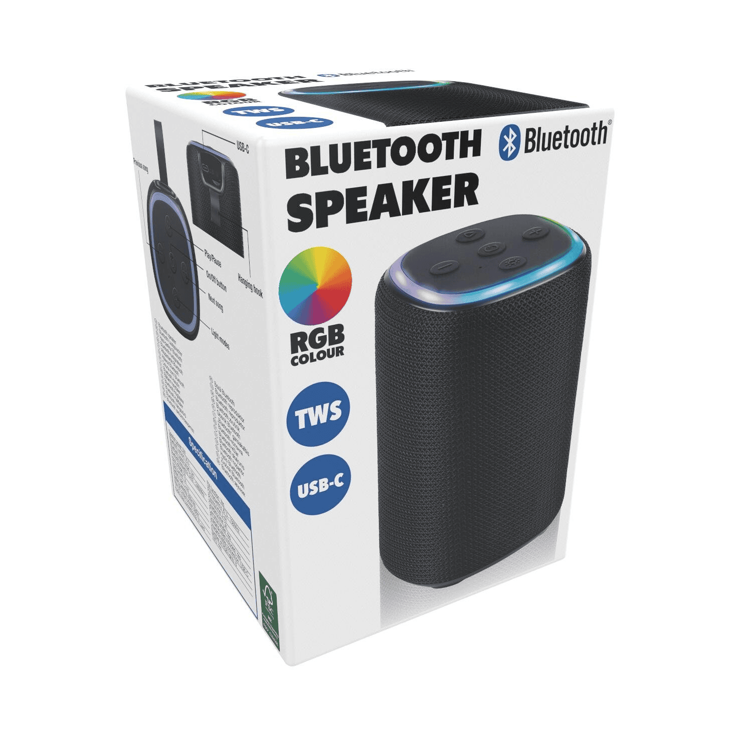 8711252425429-1.png Juhtmevaba kõlar RGB 5W (Bluetooth) - Pilt 1