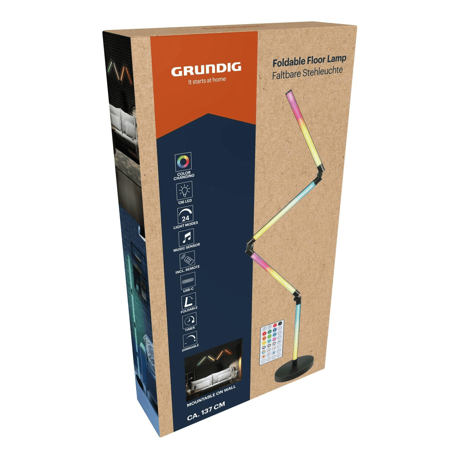 8711252444475-1.png Grundig põrandavalgusti RGB 137cm 5W - Pilt 1